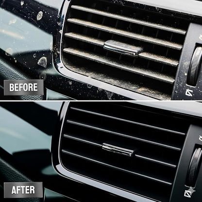 Premium Car Detailing Brush Set - Professional 3 Pack Kit Detail Brushes with Soft Boars Hair Bristles for Auto Interior & Exterior - for Cleaning Leather Seats, Air Vents, Wheels & Emblems