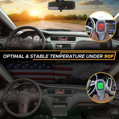 EcoNour 240T Windshield Sun Shade – American Flag & Bald Eagle – UV & Heat Protection for Cars, Interior Cool Trucks, SUVs – Foldable Reflective Sun Visor (64" x 34")