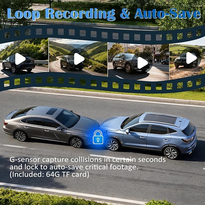 8.1" HD Carplay Screen for Car Stereo, 2K Dash Cam Wireless Portable Touch Screen Car Play with Apple Carplay & Android Auto with 1080P Back Up Camera, Bluetooth, Mirror Link, GPS , AUX, Voice Control