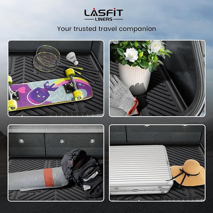 LASFIT Cargo Trunk Mat for 2019-2026 Toyota Corolla Hatchback & 2023-2026 GR Corolla, All Weather TPE Custom Fit Trunk Mat Trunk Liner Trunk Tray Cargo Liner Cargo Tray, Black