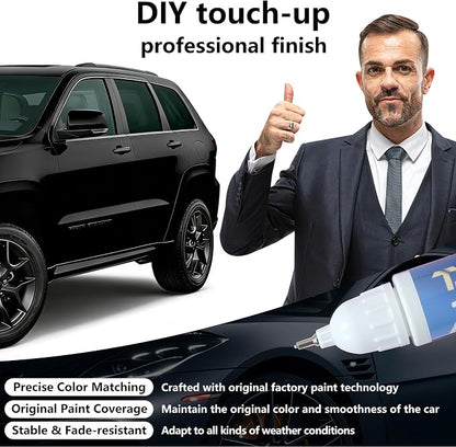 PXJ KXJ Diamond Black Crystal Touch Up Paint for JEEP Match, Car Paint Scratch Repair kit, 2 in 1 Scratch Remover Pen with Color-Matched Rapid Drying of Paint Coating