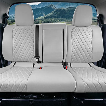FH Group Custom Fit Car Seat Covers Specifically Made for 2022-2026 Nissan Frontier, Full Set Gray Ultraflex Neoprene Waterproof Automotive Seat Covers for Pickup Truck, Nissan Accessories