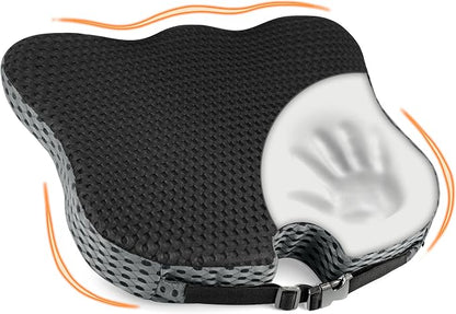 Car Seat Cushion for Driving: Memory Foam Cushion for Pain Relief During Long Drives, Wedge Car Seat Pillow for Height Boost, Non-Slip Driver Butt Pillow for Cars, SUVs, Trucks - Black