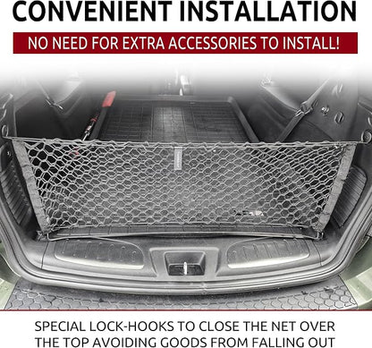 Envelope Style Trunk Mesh Cargo Net for Dodge Durango SXT GT SRT 1998-2026 - Car Accessories - Premium Trunk Organizers and Storage - Cargo Net for SUV - Vehicle Carrier Organizer for Dodge Durango