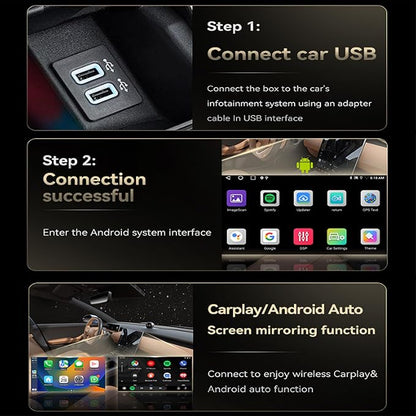 Autolink Pro 2026 Autolinkr Auto Linkr Pro Wireless Carplay 3in1 AI Box for Streaming Netflix/YouTube/TikTok,Watch Movies,Wireless Carplay Adapter Support USB Drive for iPhone 10+ & Android 13+