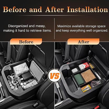 Center Console Organizer for GMC Yukon & Chevy Tahoe/Suburban | 2021-2026, Compatible with Power Sliding Console Storage Box ONLY, Denali/High Country, Easy Installation