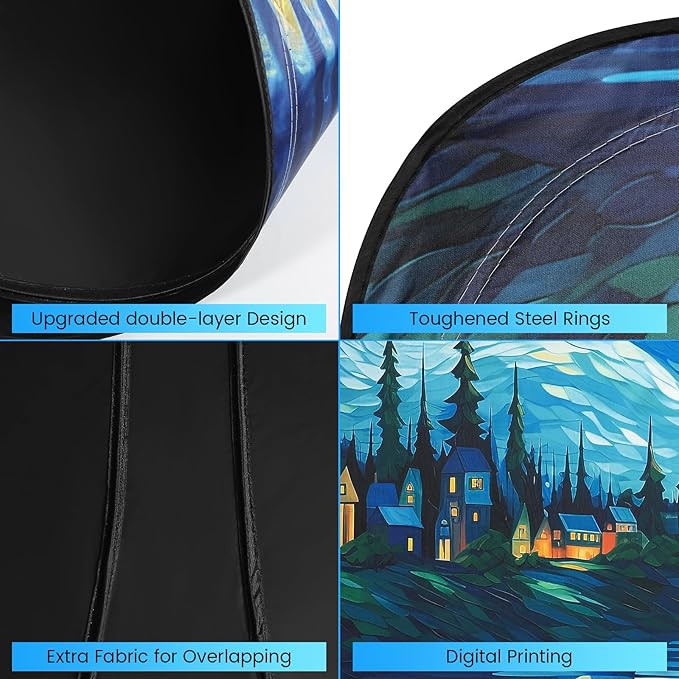 Sun Shade for Car Windshield, Foldable Universal Car Windshield Upgrade Sunshade Enhanced UV Rays