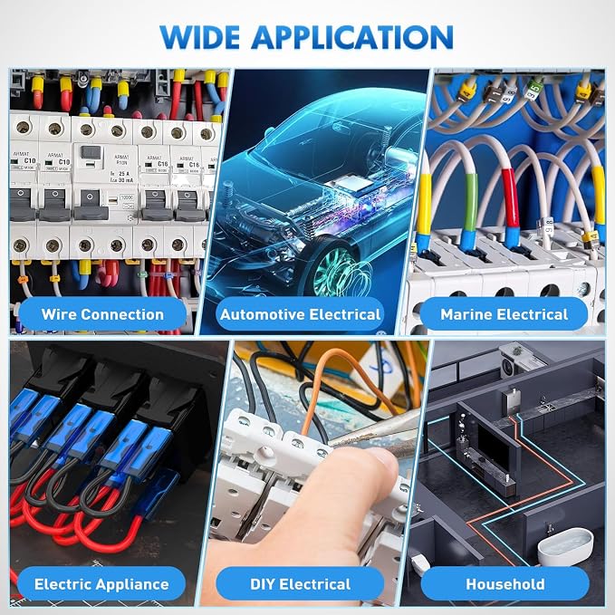 Nilight 300PCS CE1 Closed End Crimp Terminal 22-16 Gauge Nylon Insulated Closed End Wire Cap Wire Connectors Crimp Cap Terminals Connectors for Automotive Car Truck Boats Marine Electrical Wiring