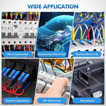 Nilight 300PCS CE1 Closed End Crimp Terminal 22-16 Gauge Nylon Insulated Closed End Wire Cap Wire Connectors Crimp Cap Terminals Connectors for Automotive Car Truck Boats Marine Electrical Wiring