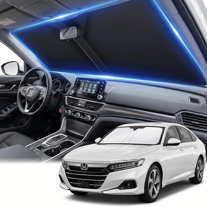 for Honda Accord 2018-2022 Windshield Sun Shade Front Window Shade Custom Fit Accord Accessories Sun Visor Foldable Shade Blocks UV Rays Summer Must Have Car Accessories