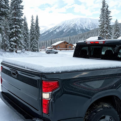 AUTOSAVER88 FRP Hard Tri-fold Truck Bed Tonneau Cover Compatible with Ford Maverick 2022 2023 2024 2025 2026 4.5 Feet Bed