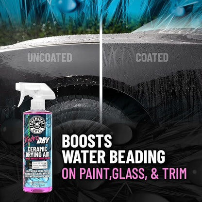 Chemical Guys HydroDry, Ceramic Drying Aid - 16 oz Quick Detail Spray Enhances Shine and Protection After Wash, Safe for Cars, Trucks, SUVs, Motorcycles, and RVs - Hydrophobic Gloss Booster