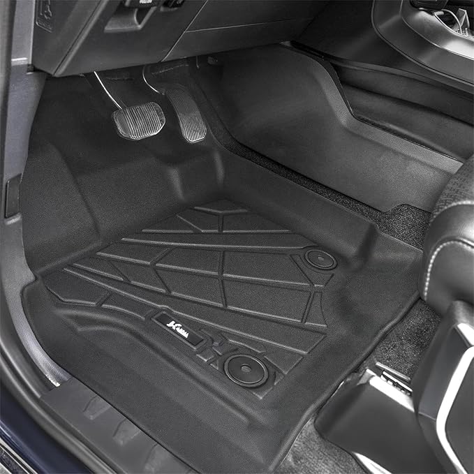 KARPAL Floor Mats for 2015-2026 Ford F-150 & 2022-2026 F150 Lightning SuperCrew, Custom Fit TPE All Weather Ford F150 Accessories 1st & 2nd Row Floor Liner