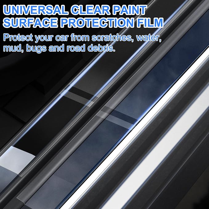 Arespark Car Door Edge Guard Protection Clear Vinyl Wrap Universal Door Sill Guard Anti-Collision Ratch-Resistant Protection Film, Transparent Paint Protection Vinyl Roll with Free Tools(2in x 30ft)