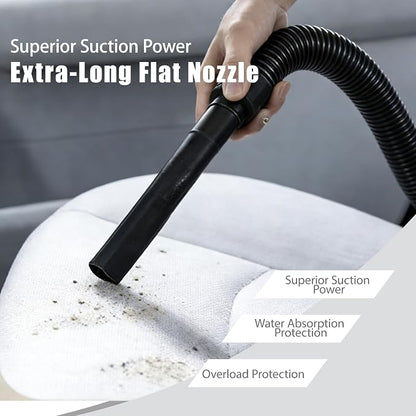 Portable Wet/Dry Vacuum, 2-Gallon, Small Shop Vacuum，Corded, Compact Wet/Dry Vacuum for Pets & Cars, Black-Red Elf