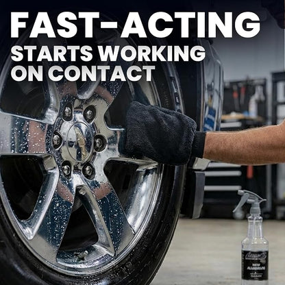 LANE'S New Aluminum Car Wheel Cleaner | Acid Rim Cleaner and Brightener | Brake Dust, Oxidation & Rust Remover for Motorcycles, Cars, Trucks | Shines & Eliminates Hard Scrubbing | 32oz