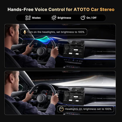 LED Pod Lights 36W Flood Beam, Smart App Controlled Off Road Driving Lights Supports CarPlay/Android Auto, IP67 Waterproof 6000K White Lamps for Trucks, ATV, UTV, SUV, Boat (2 Pack)