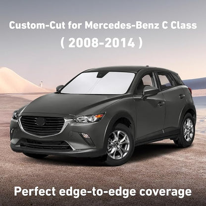 EcoNour Windshield Sunshade Compatible for Mazda CX-3 2016-2019 2020 2021, Sun Visor for Front Windshield & Window Sun Shade Cover, UV Heat Blocker & Protector, Car Accessories