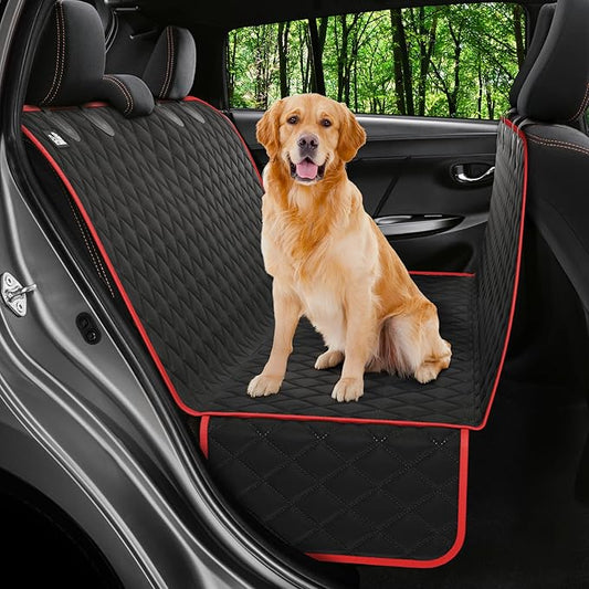 Petloox XL Dog Car Seat Cover for Back Seat, Waterproof Hammock for Car, SUV & Truck, Non-Slip Backseat Cover for Dogs, Heavy-Duty Dog Hammock Style Seat Protector Pets, Easy to Install & Clean