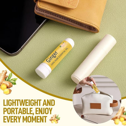 Hion Nausea Relief Inhaler-Ginger, Natural Essential Oils Inhalers