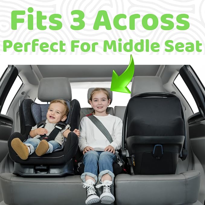 BubbleBum Twin-Pack, Backless Booster Car Seat – Inflatable, Portable Travel Booster for Kids 40–100 lbs, Ages 4–11, Fits 3 Across, Rideshare & Carpool, FMVSS 213 Certified – Black