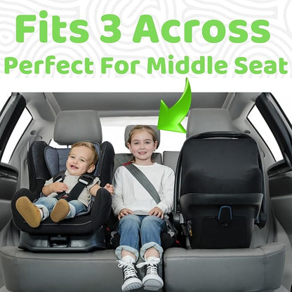 BubbleBum Twin-Pack, Backless Booster Car Seat – Inflatable, Portable Travel Booster for Kids 40–100 lbs, Ages 4–11, Fits 3 Across, Rideshare & Carpool, FMVSS 213 Certified – Black