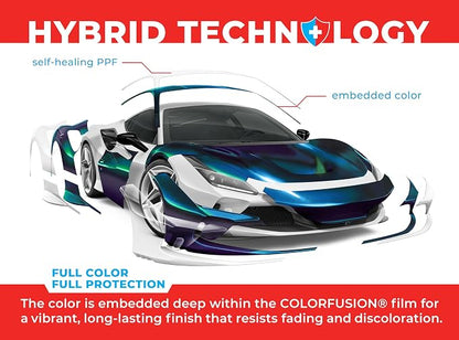 ColorFusion PPF by VViViD, Gloss Metallic Blue Chameleon Dry Apply PPF Vinyl Car Wrap Roll 10ft x 5ft