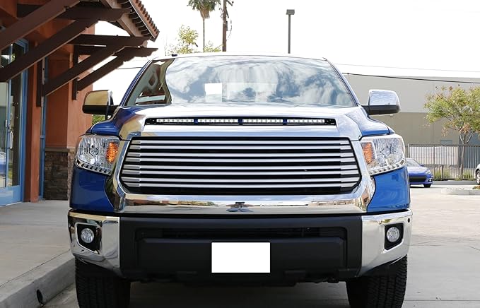 iJDMTOY Hood Scoop Mount 36-Inch LED Ultra Slim Light Bar Compatible with 2014-2021 Toyota Tundra, Includes (1) 108W High Power LED Lightbar, Hood Bulge Mounting Brackets & On/Off Switch Wiring Kit