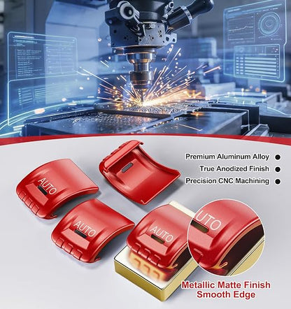 Upgrade Metal Window Switch Button Cover Fit for Jeep Wrangler JK JKU 2018 2017 2016 2015 2014 2013 2012 2011 Accessories,Interior Trim Kit 4PCS (Red)
