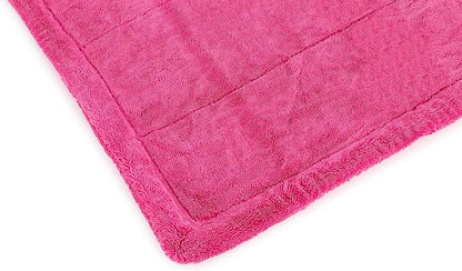 The Rag Company, The Liquid8r M22, Absorbent 70/30 Blend Microfiber Drying Towel for Cars, Trucks, and SUVs, Safe for Detailing, Scratch-Free, Twist Loop, 2200 GSM, 20x20 Inches, Pink
