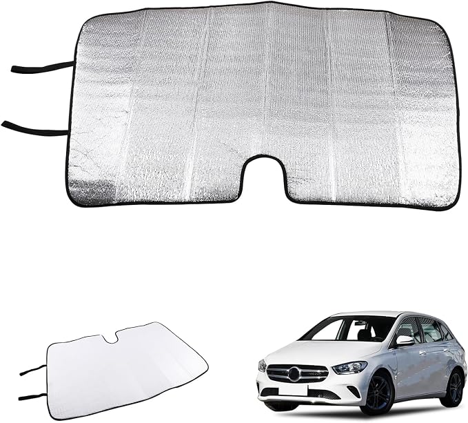 Windshield Sun Shade Compatible with Mercedes-Benz B Class 2020-2022 Foldable Front Windshield Sunshade Protector, Block UV Rays Keep Your Car Cooler