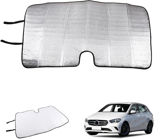 Windshield Sun Shade Compatible with Mercedes-Benz B Class 2020-2022 Foldable Front Windshield Sunshade Protector, Block UV Rays Keep Your Car Cooler