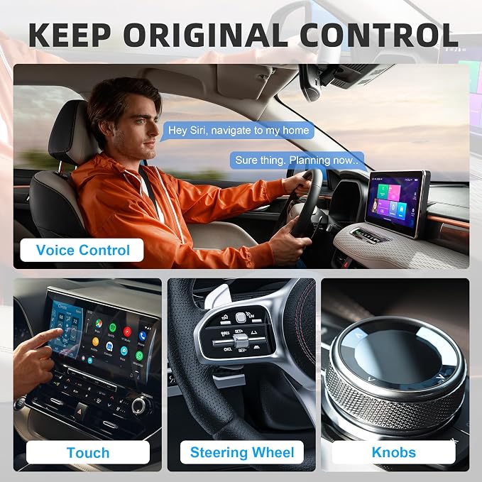 Mini Wireless Carplay Adapter for iPhone - Carplay Wireless Adapter Car Play Dongle, Stable, Grey