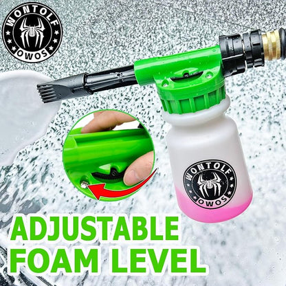Wontolf CWK188 Car Wash Kit with Foam Gun, Car Wash Soap, Interior Detailer Cleaner, Wheel Cleaner, Car Care Cleaning Detailing Kit for Cars Trucks RVs SUVs Motorcycles (Works w/Garden Hose), 10 Items