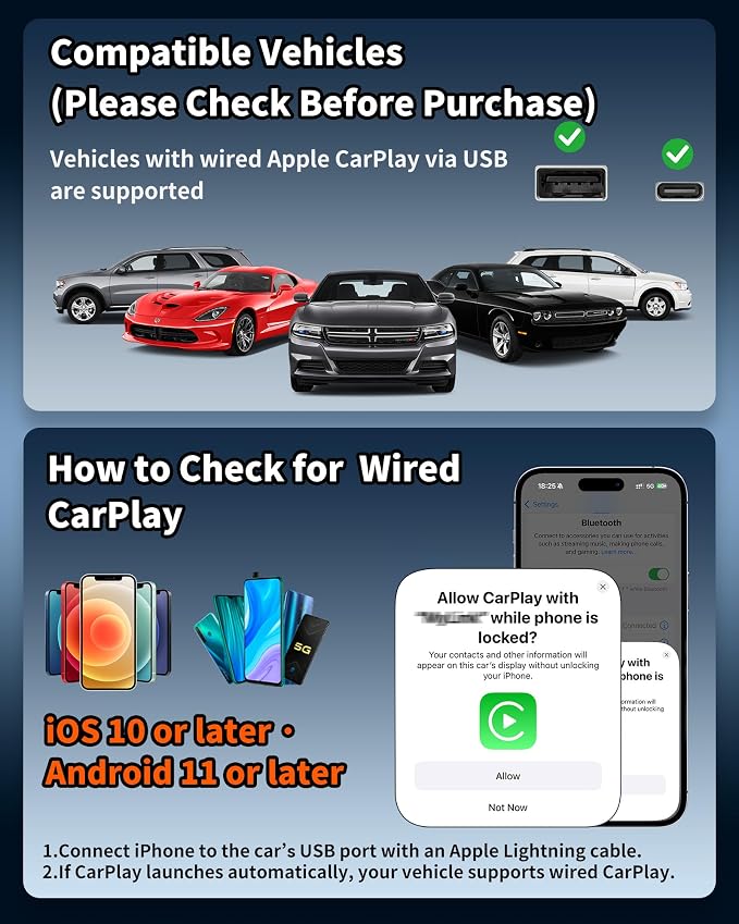 3 in 1 Magic Carplay Box & Wireless CarPlay & Android Auto Adapter GetPairr Go 2.0 Built in Compatible with YouTube, Netflix, Spotify, IPTV,Auto Connect, No Delay,4+32GB,Offline Video from USB Drive