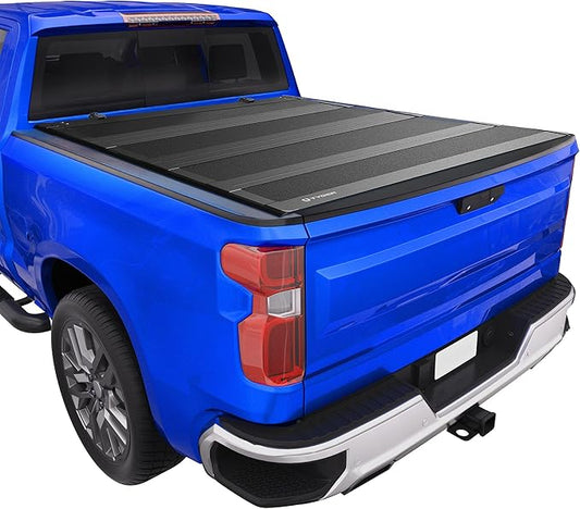 Tyger Auto T4 Flip-Up Low Profile Hard Alloy Truck Bed Tonneau Cover Compatible with 2020-2026 Chevy Silverado GMC Sierra 2500 3500HD (Fit Model w Rail Cap) | 6'10" (82") Bed | TG-BC4C4424