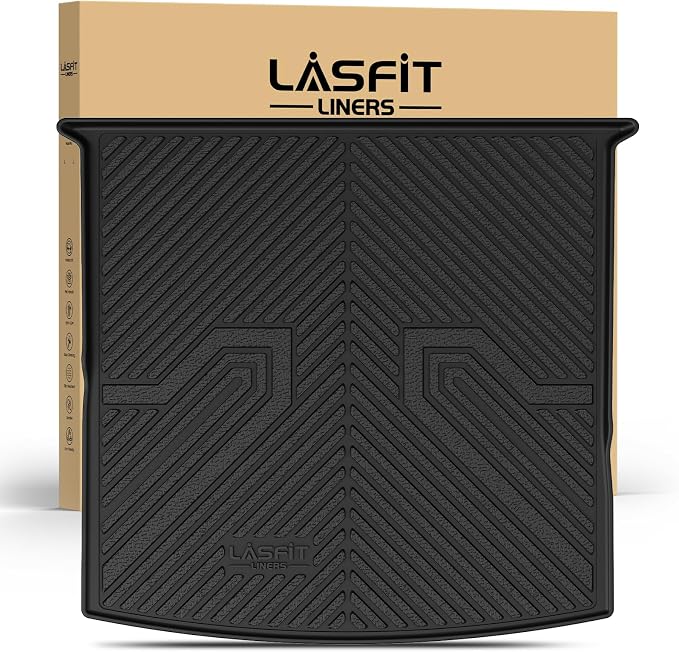 LASFIT 3D Custom Fit Trunk Cargo Mat for Volkswagen VW2018-2024(Fit 5 Seats), All Weather Protection Premium TPE Trunk Mat Trunk Liner Trunk Tray Cargo Liner, Easy to Clean