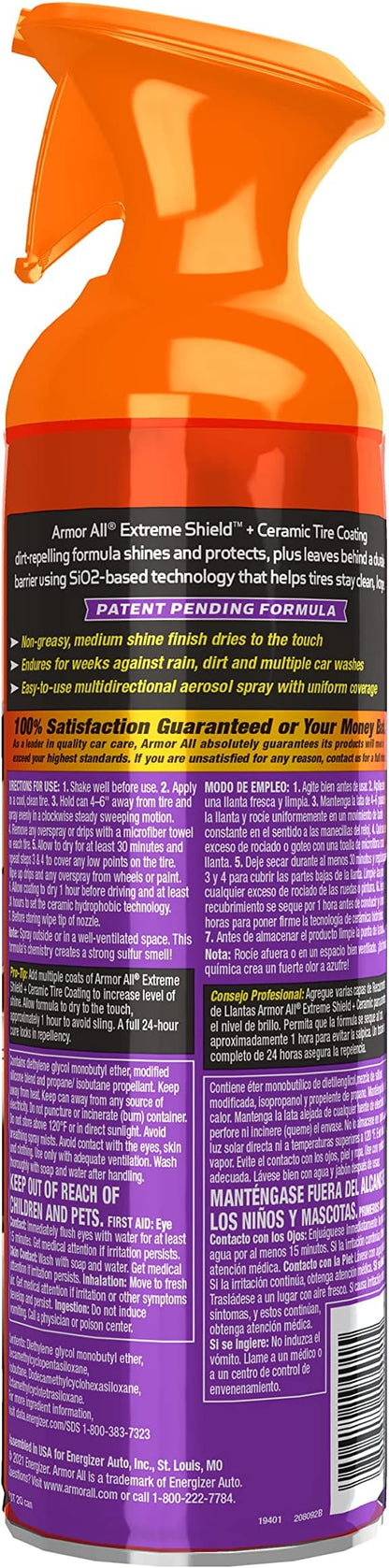 Armor All Armored AUTO Group Sales INC 19401 Extreme Shield Ceramic Tire Cleaner, Protectant, 16-oz. - Quantity 1