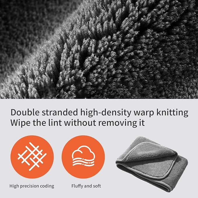 1 Pack 2 Pcs Microfiber Towels for Cars, Car Drying Towel,11.8in*23.6in Highly Absorbent Drying Towel, Suitable for Cars, Trucks, Suvs, Rvs(Grey)
