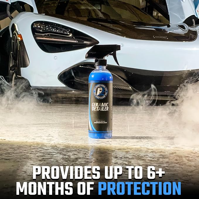 ExoForma Ceramic Detailer - SiO2 Ceramic Spray Wax Sealant, Delivers High Gloss, Superior Durable Protection & Hydrophobic Action - Extends Coating Lifespan - For Cars, Boats, ATVs & RVs, 16 oz