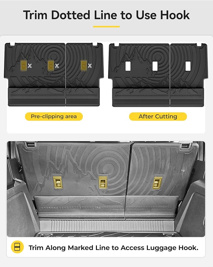3W Ford Bronco Back Seat Cover Custom Fit for 2021-2025 2026 Bronco 4 Door All Weather Fit for Floor Liner Backrest Mats Full Set Ford Bronco Accessories