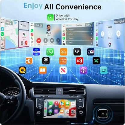 Wireless CarPlay Adapter for Apple CarPlay, Easy to Upgrade Wired CarPlay to Wireless, Instant Connectivity, Super Mini Car Play Dongle for iPhone Fit for Cars with Built-in CarPlay (Black)