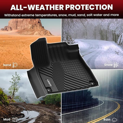 LASFIT Floor Mats for Acura MDX (2022-2026) All Weather Floor Liner TPE Custom Fit Car Mats for Acura MDX 1st & 2nd & 3rd Row Mats, Black,Tasteless, Durable and Easy to Clean