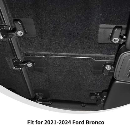 Linskip Freedom Panel Latch Trim Kit Compatible with 2021-2024 2025 Ford Bronco Accessories Silver, Hardtop Roof Handle Bult-in Aluminum Cover Set for Bronco Interior Accessories 4Door