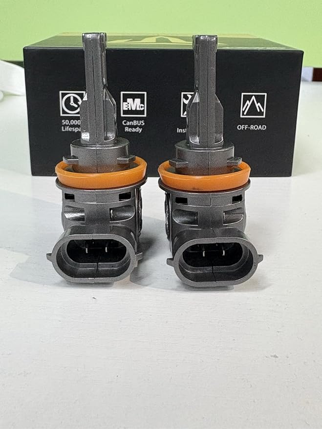 Termitor Latest H11/H9 Bulbs, 40,000LM Super Brighter, 6500K Cool White, 1:1 Mini Halogen Size H11 Driving Fog Lights with Cooling Fan, Plug and Play, Pack of 2