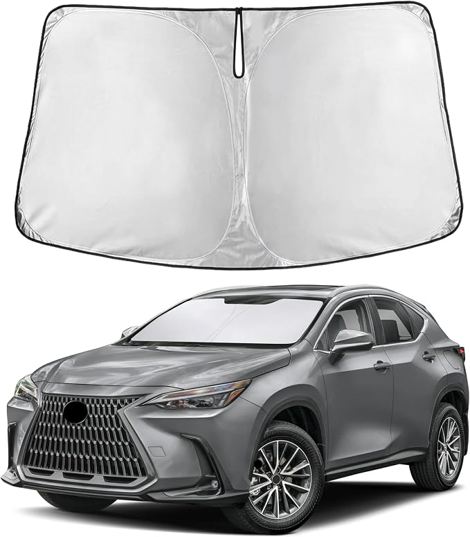 EcoNour Windshield Sunshade Compatible for Lexus NX 2022-2024 2025 2026, Sun Visor for Front Windshield & Window Sun Shade Cover, UV Heat Blocker & Protector, Car Accessories