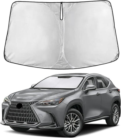 EcoNour Windshield Sunshade Compatible for Lexus NX 2022-2024 2025 2026, Sun Visor for Front Windshield & Window Sun Shade Cover, UV Heat Blocker & Protector, Car Accessories