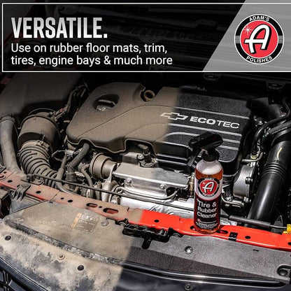 Adam's Tire & Rubber Cleaner (16 oz) - Removes Discoloration From Tires Quickly - Works Great on Tires, Rubber & Plastic Trim and Rubber Floor Mats