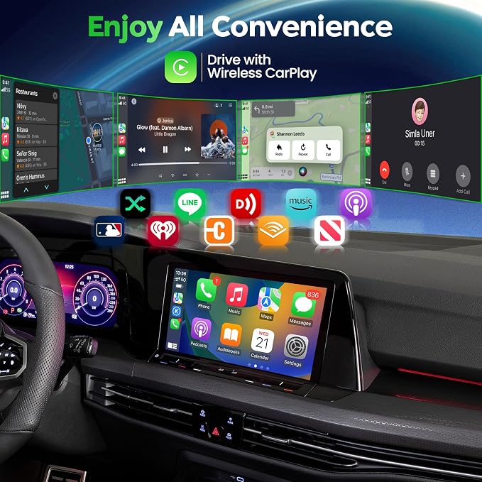 MMB Wireless Carplay Adapter for Apple iPhone, 2026 Upgrade Plug & Play, MINI-Ultra, Fastest for Converts OEM Wired to Wireless Car Play Only for Car Model 2016+ and iOS 10 USB & Type-C