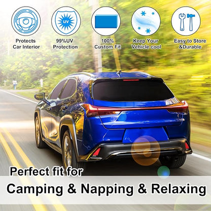 TINGLU Window Shades for Lexus UX 2019-2025 2026 Accessories Car Side Full Windows Windshield Sun Shade Sun UV Rays & Privacy Protection for Camping,Napping,and Relaxing 6PCS